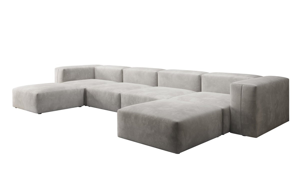 Designer U Sofa Snug aus Samt