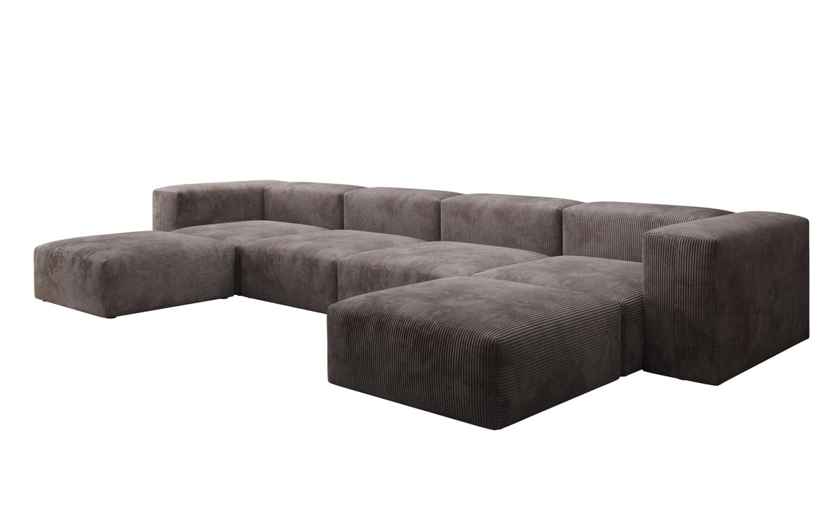 Designer U Sofa Snug aus Kord