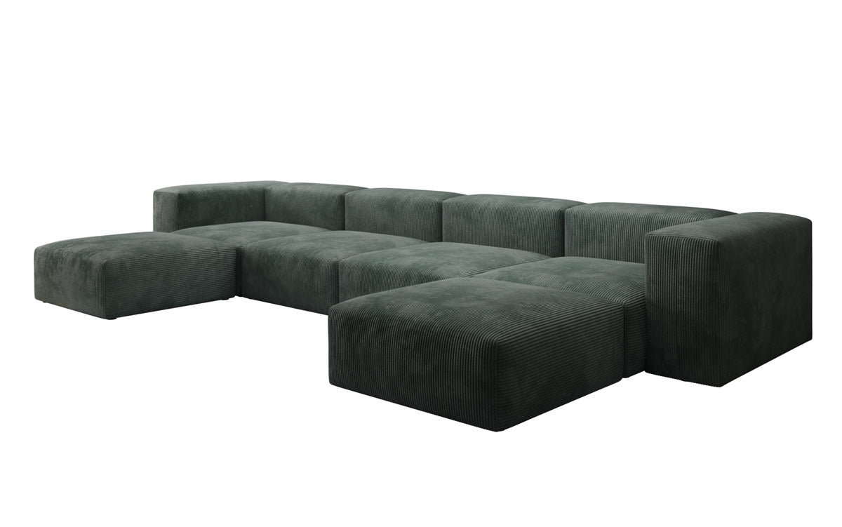 Designer U Sofa Snug aus Kord