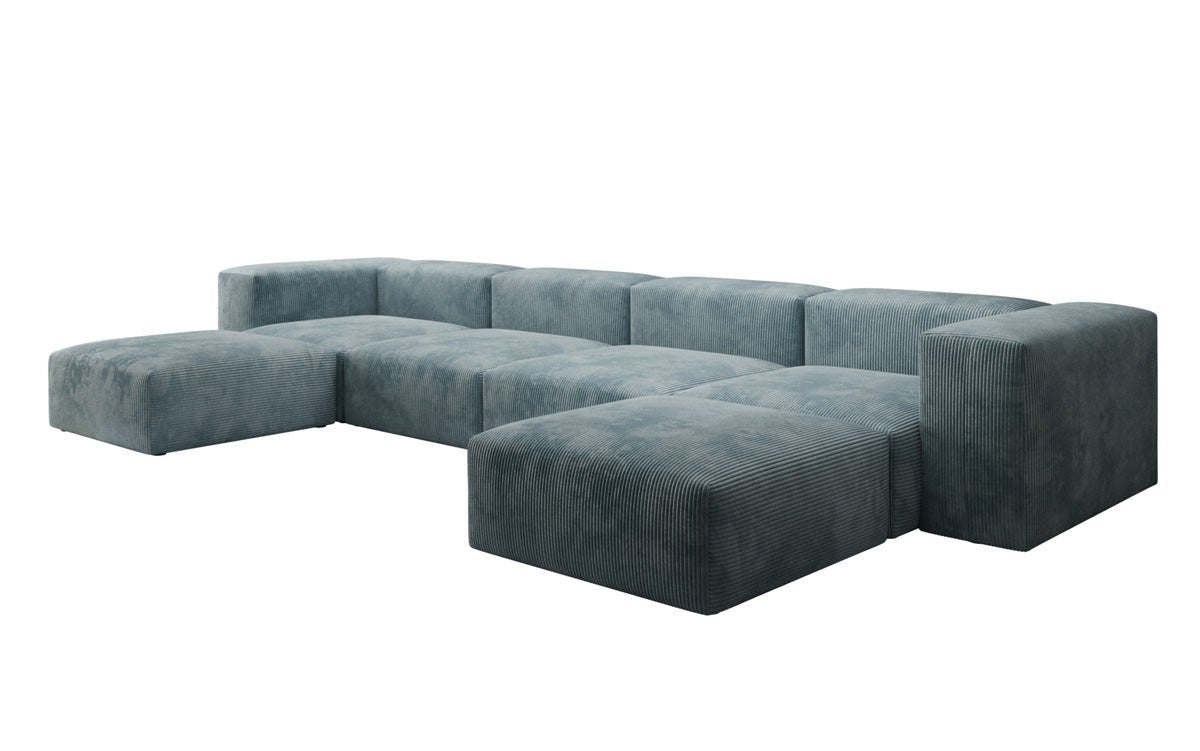 Designer U Sofa Snug aus Kord