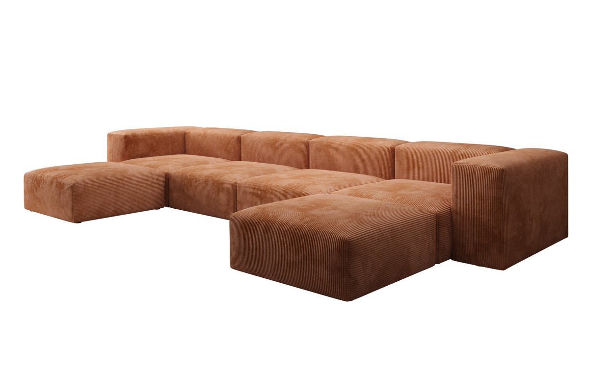 Designer U Sofa Snug aus Kord