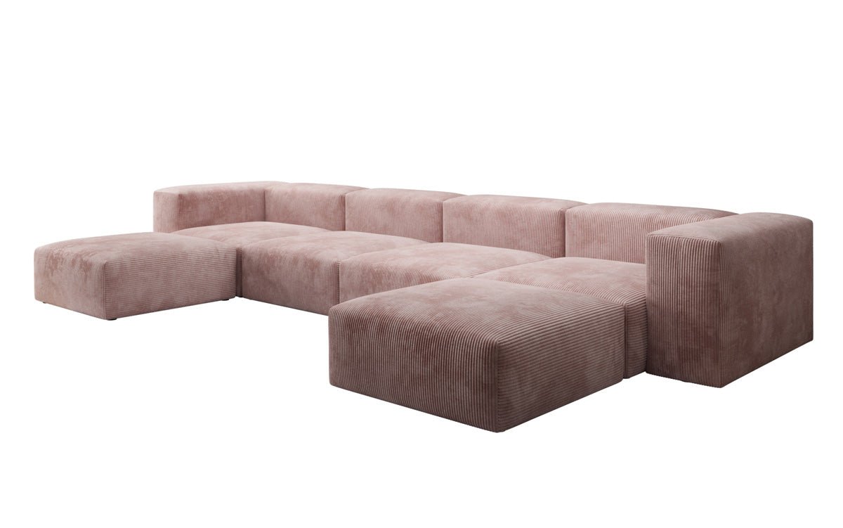 Designer U Sofa Snug aus Kord