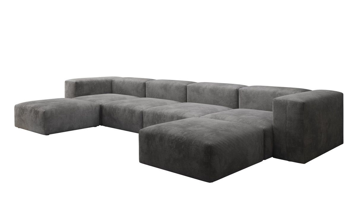 Designer U Sofa Snug aus Kord