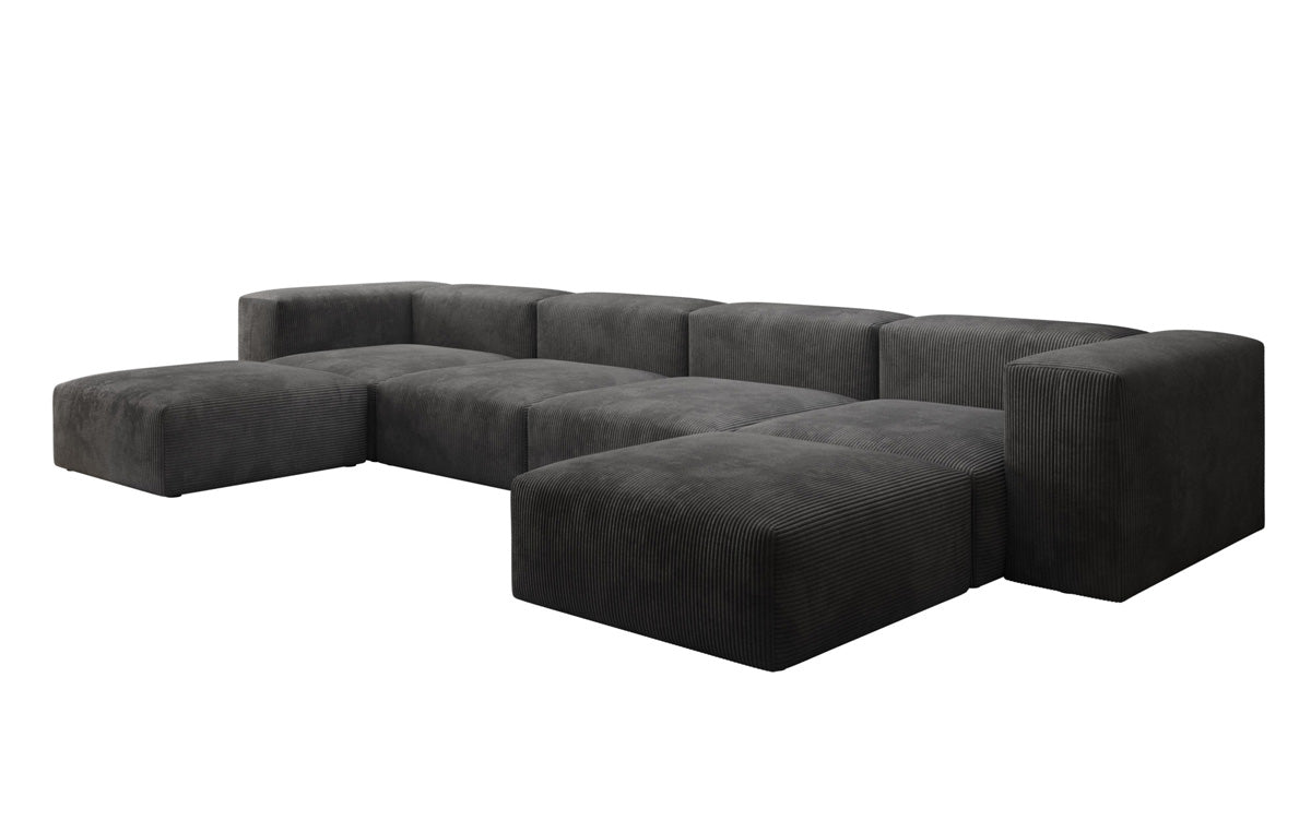Designer U Sofa Snug aus Kord
