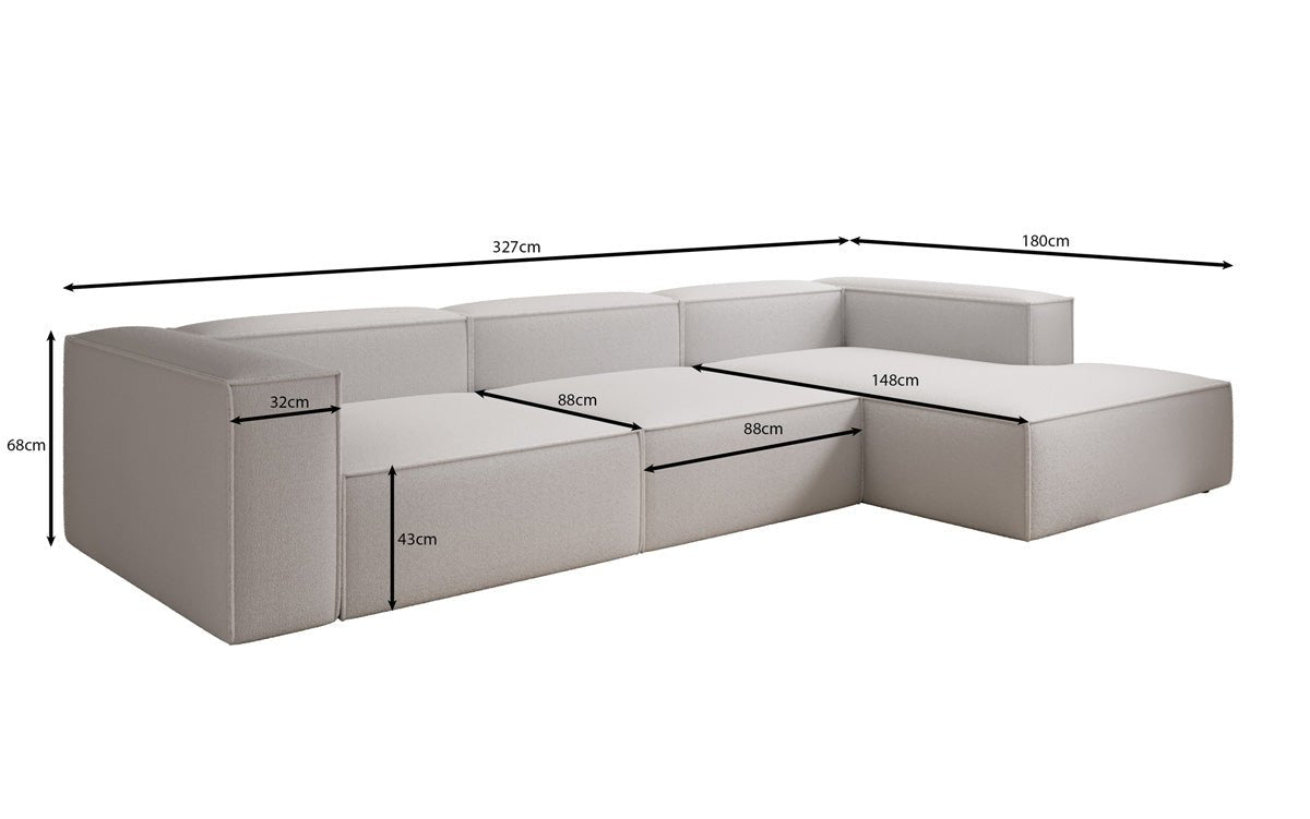 Designer Sofa Lesley L a Bouclé