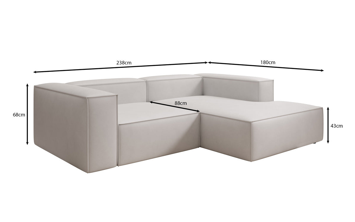 Designer Sofa Lesley L Mini a Echtleder