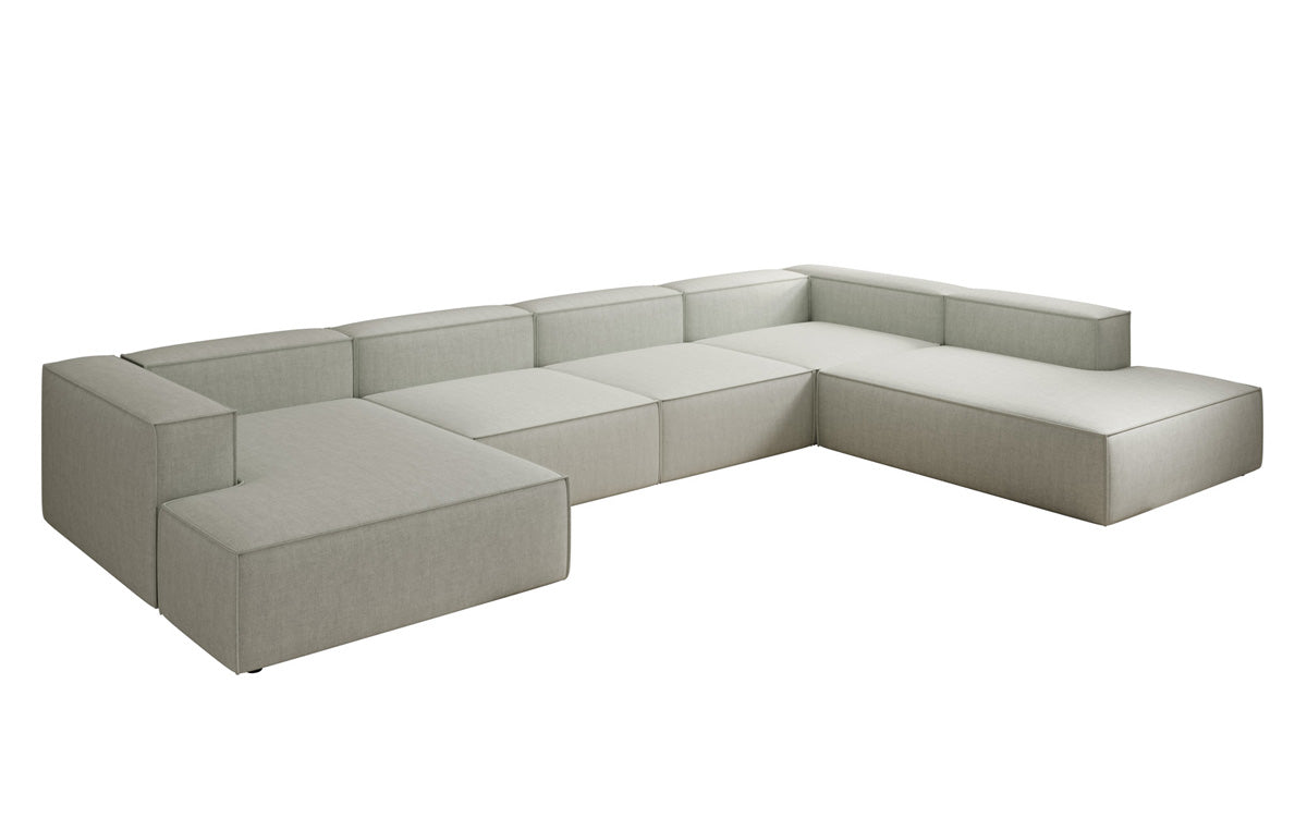 Designer-Sofa Lesley U XXL a Lengen-Optik