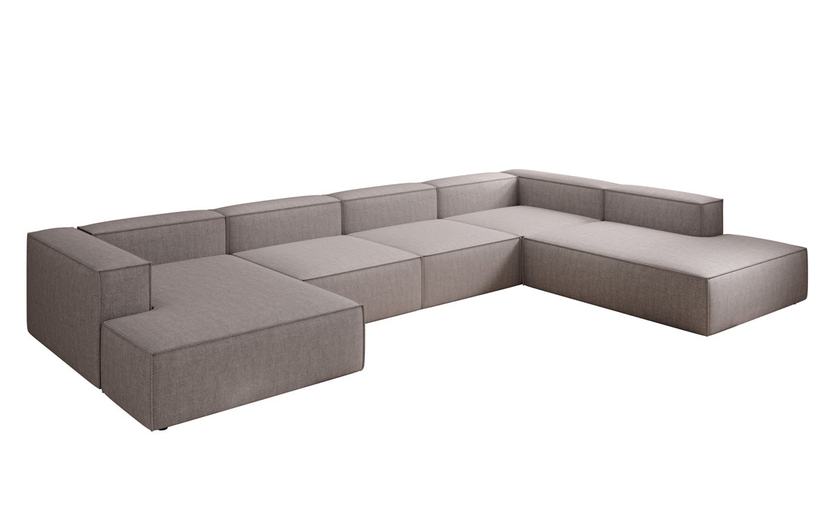 Designer-Sofa Lesley U XXL a Lengen-Optik
