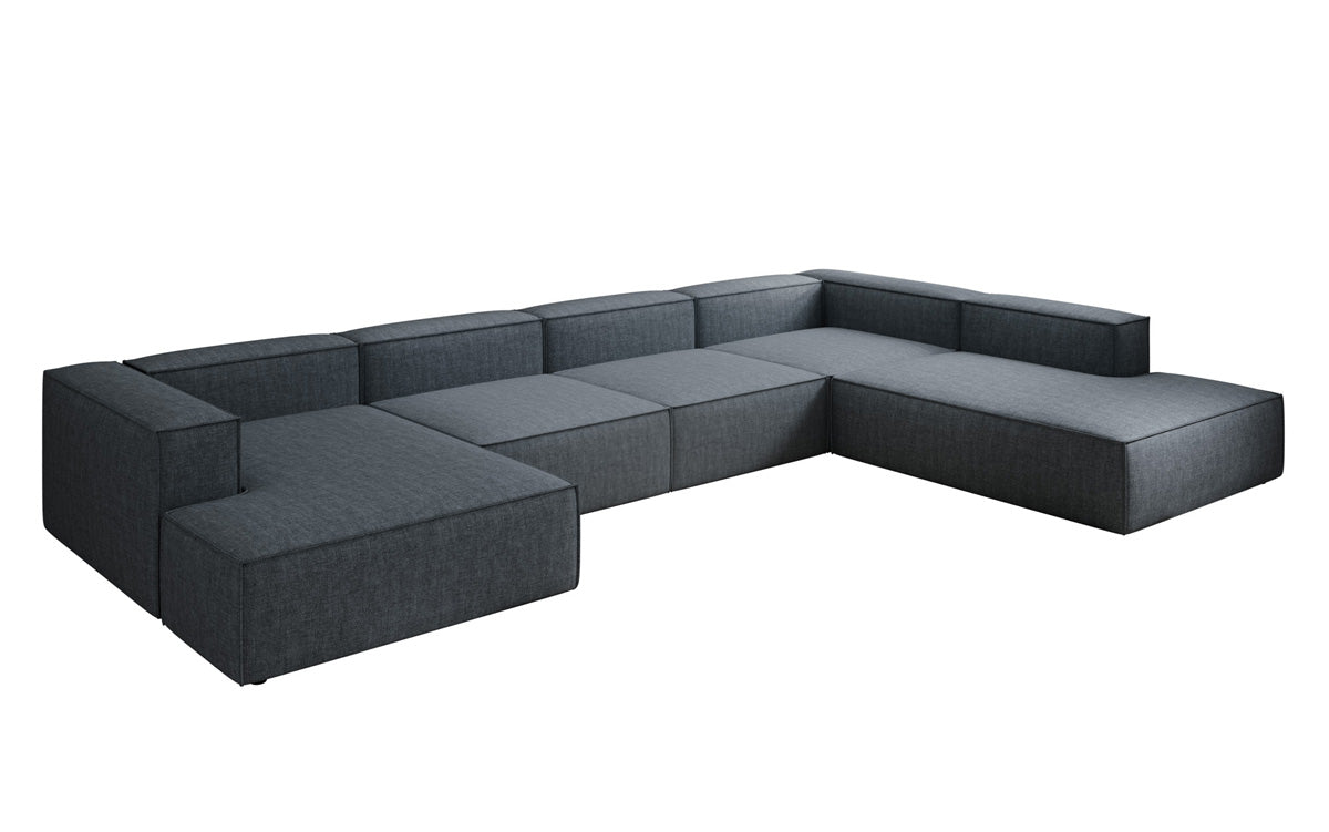 Designer-Sofa Lesley U XXL a Lengen-Optik