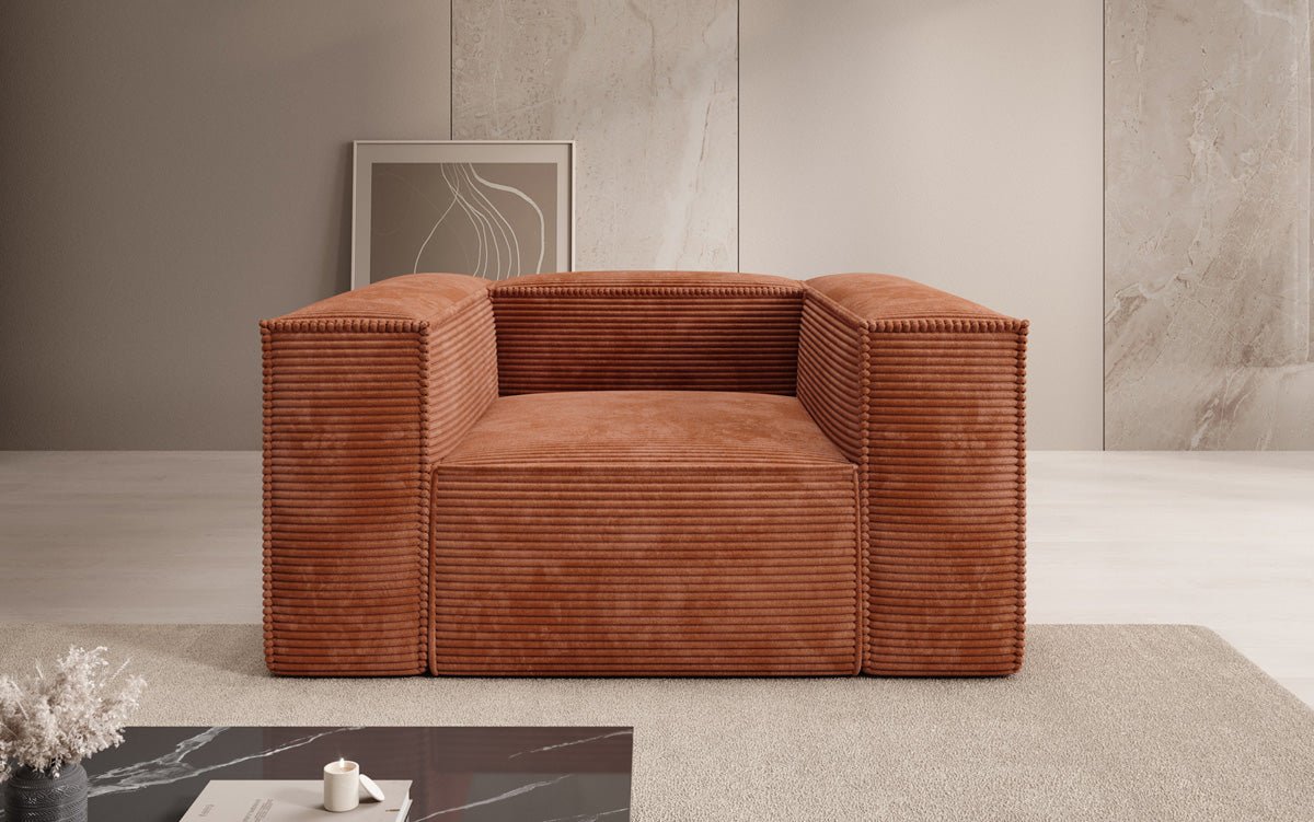 Designer Sofa-Sessel Lesley aus Cord