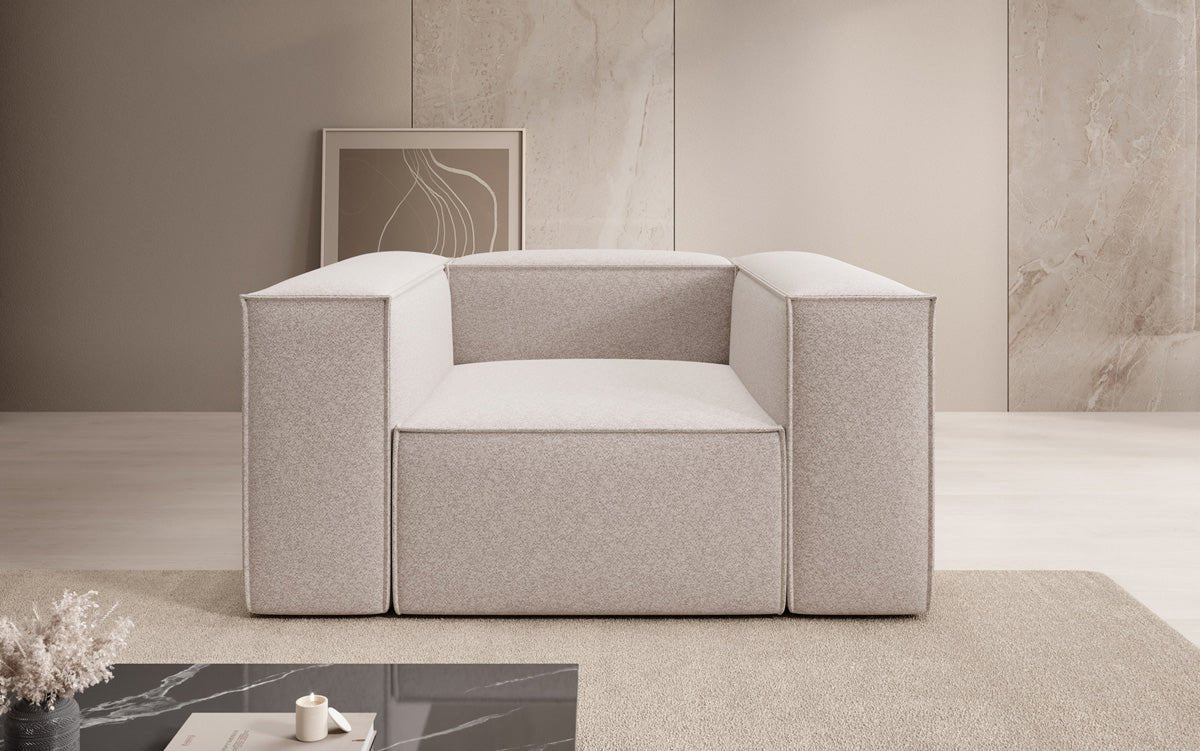 Designer-Sofasessel Lesley aus Strukturstoff