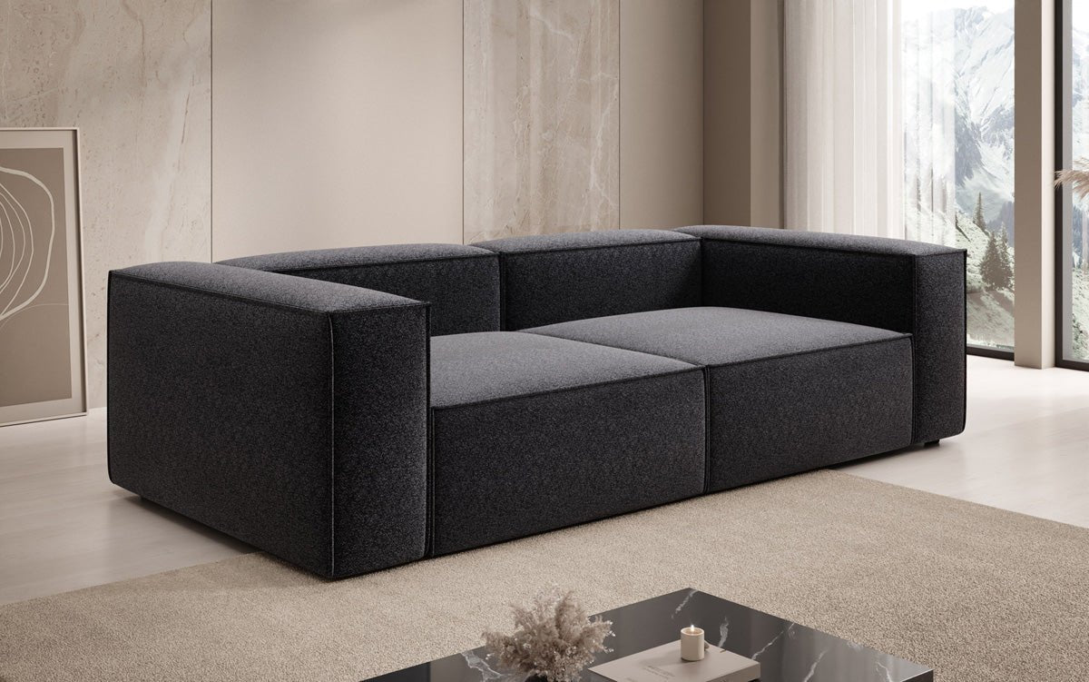 Designer Sofa Lesley 3 Sitzer in Strukturstoff