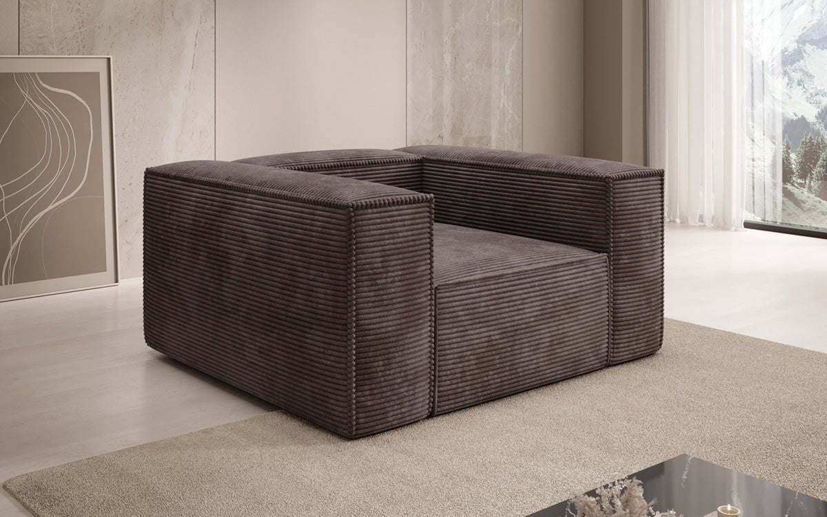 Designer Sofa-Sessel Lesley aus Cord