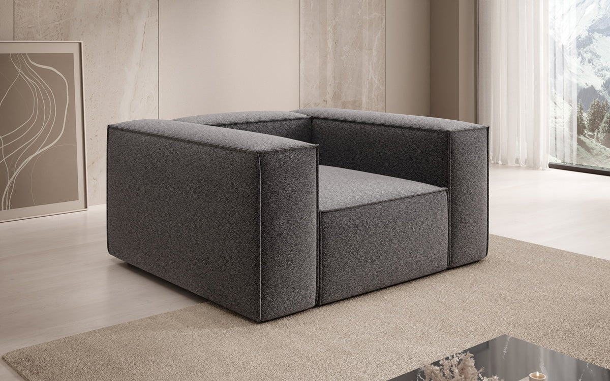 Designer-Sofasessel Lesley aus Strukturstoff