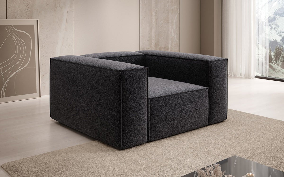 Designer-Sofasessel Lesley aus Strukturstoff