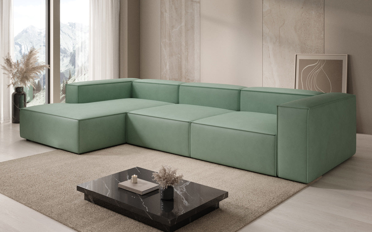 Designer Sofa Lesley L am Echtleder