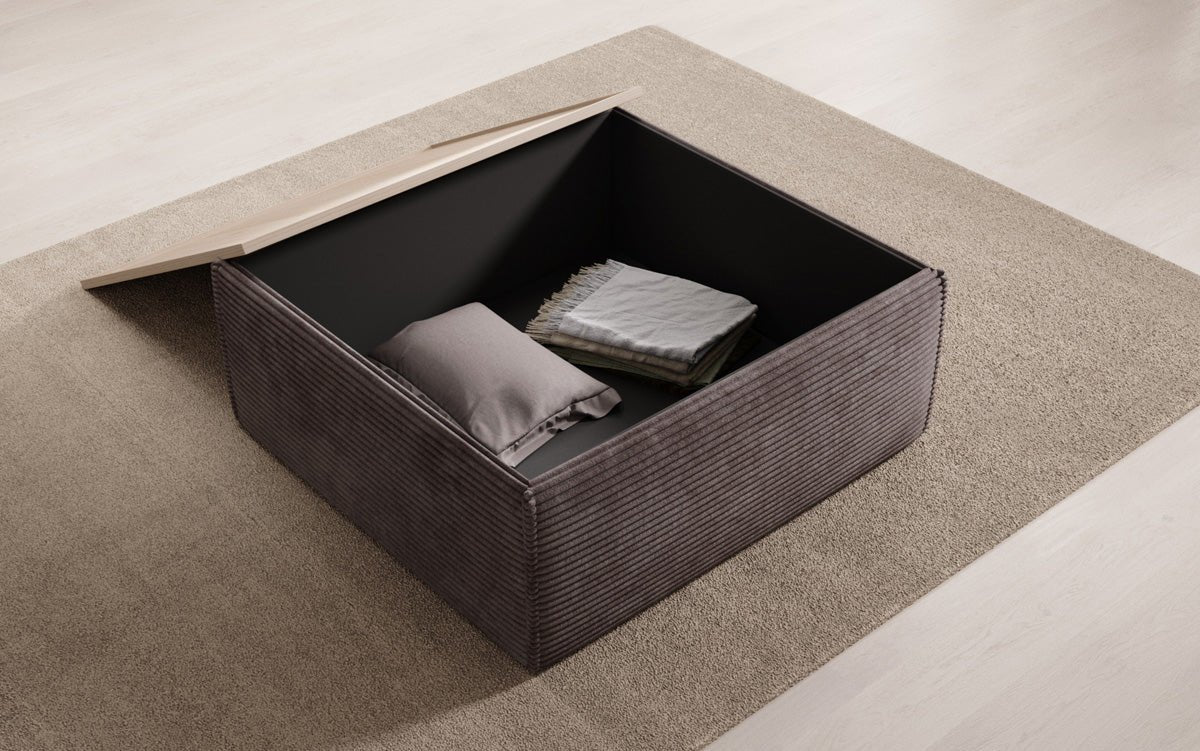 Beistellhocker/Couchtisch Lesley mat Späicherplatz a Cord