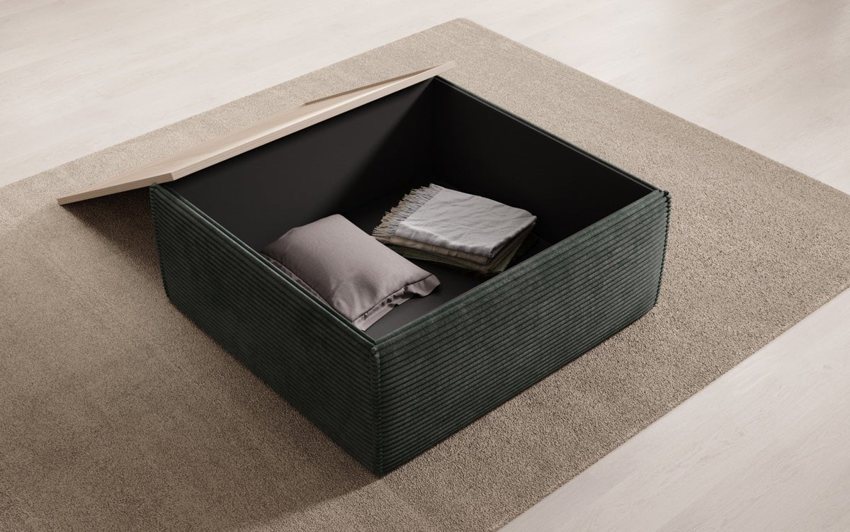 Beistellhocker/Couchtisch Lesley mat Späicherplatz a Cord