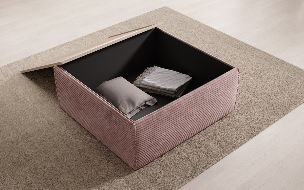 Beistellhocker/Couchtisch Lesley mat Späicherplatz a Cord