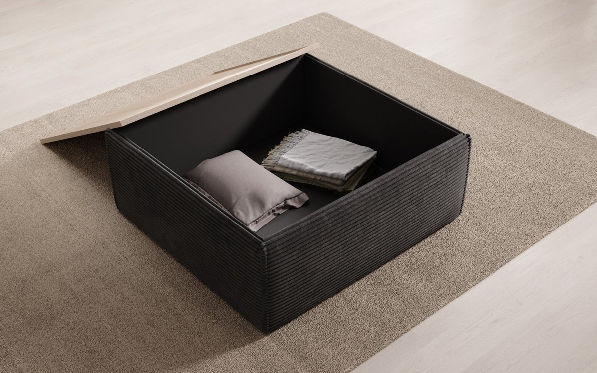 Beistellhocker/Couchtisch Lesley mat Späicherplatz a Cord