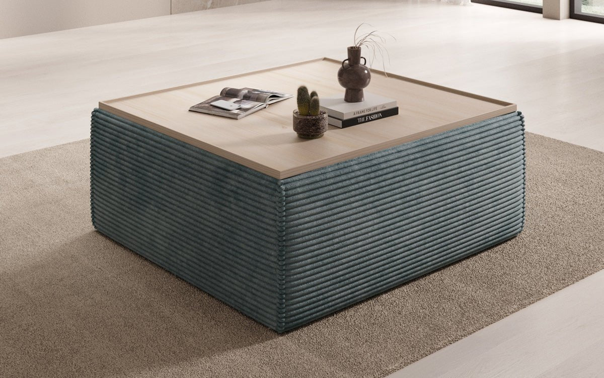 Beistellhocker/Couchtisch Lesley mat Späicherplatz a Cord