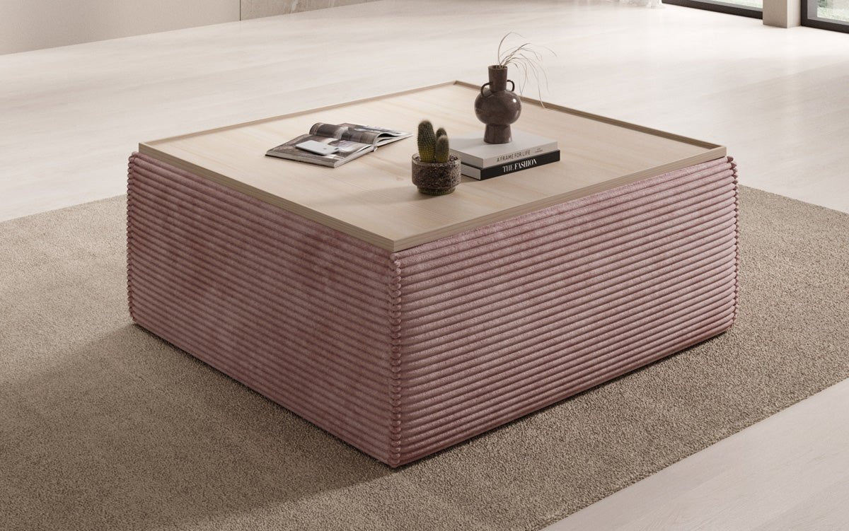 Beistellhocker/Couchtisch Lesley mat Späicherplatz a Cord