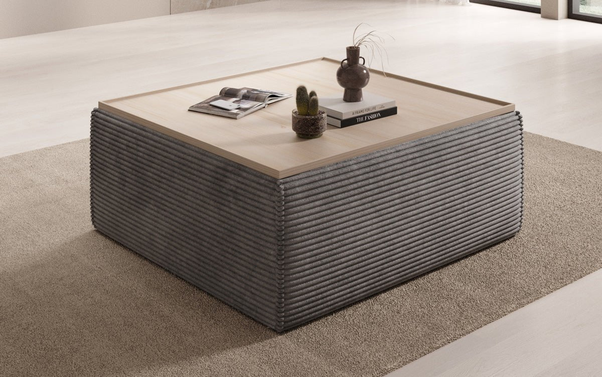 Beistellhocker/Couchtisch Lesley mat Späicherplatz a Cord