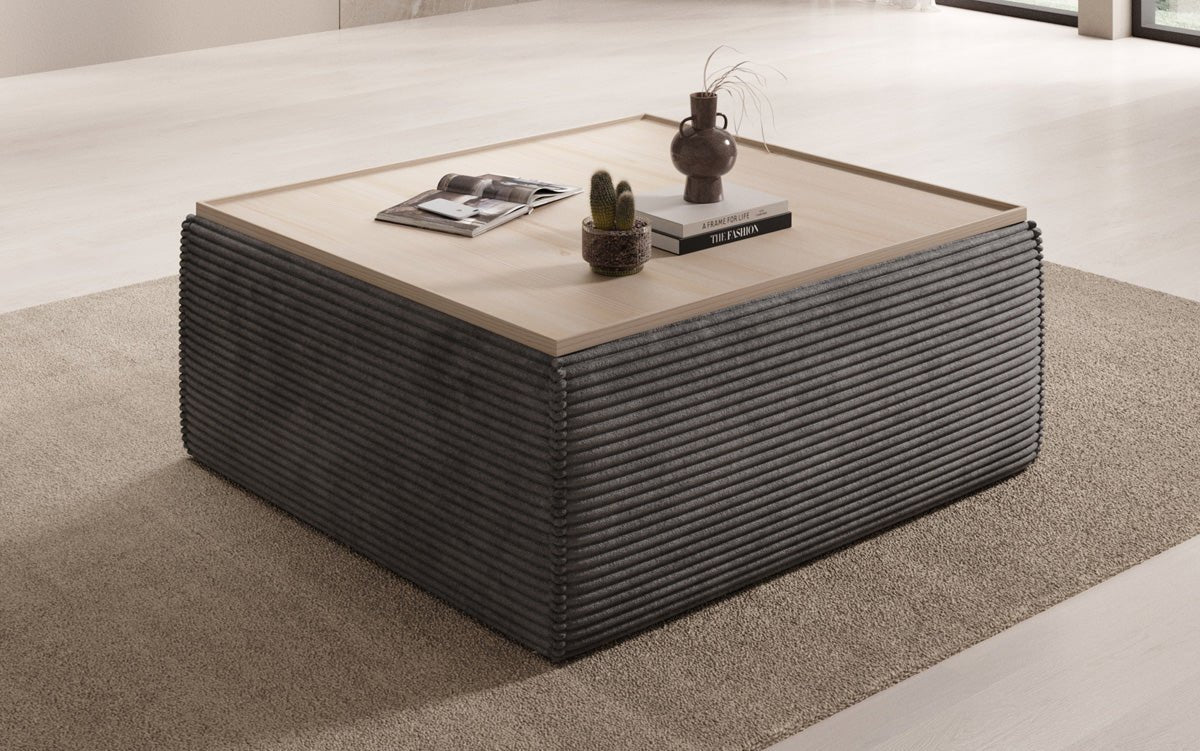 Beistellhocker/Couchtisch Lesley mat Späicherplatz a Cord