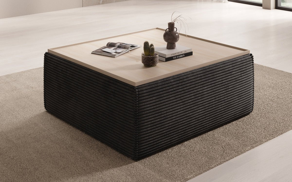 Beistellhocker/Couchtisch Lesley mat Späicherplatz a Cord