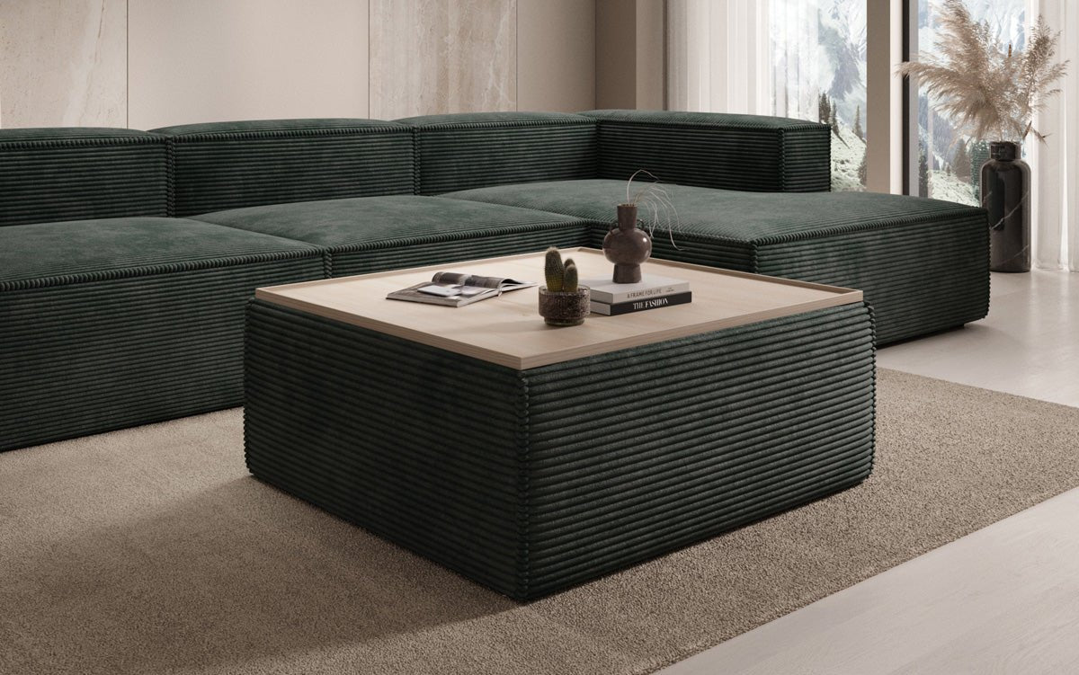 Beistellhocker/Couchtisch Lesley mat Späicherplatz a Cord