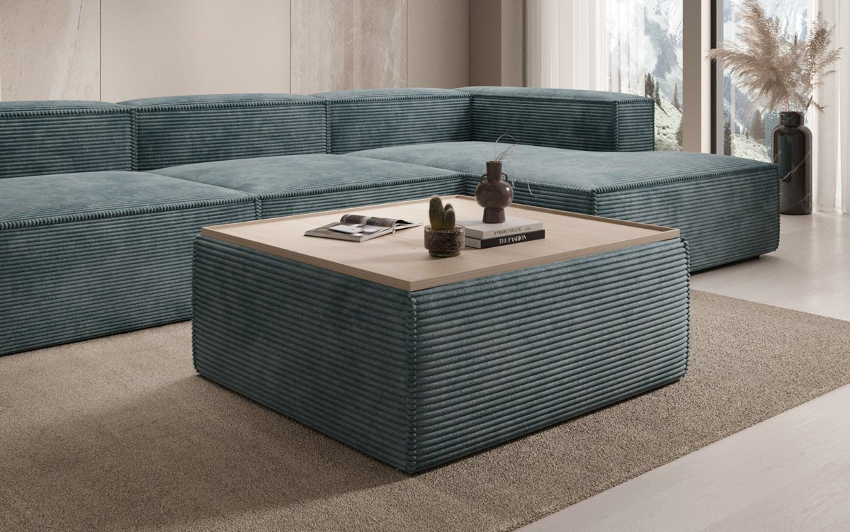 Beistellhocker/Couchtisch Lesley mat Späicherplatz a Cord