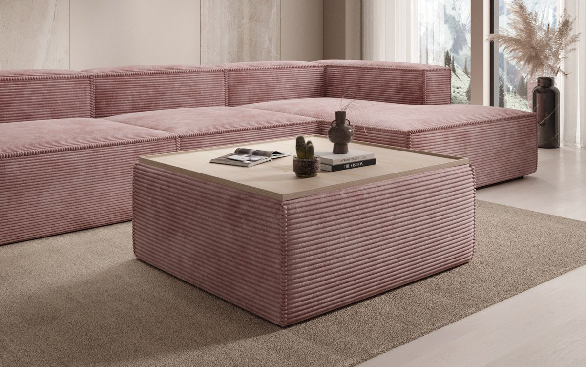 Beistellhocker/Couchtisch Lesley mat Späicherplatz a Cord