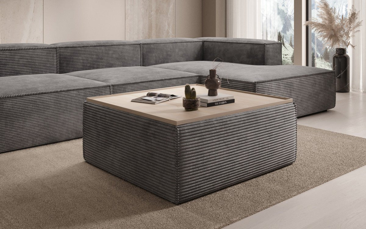 Beistellhocker/Couchtisch Lesley mat Späicherplatz a Cord
