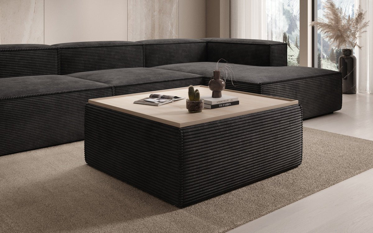 Beistellhocker/Couchtisch Lesley mat Späicherplatz a Cord