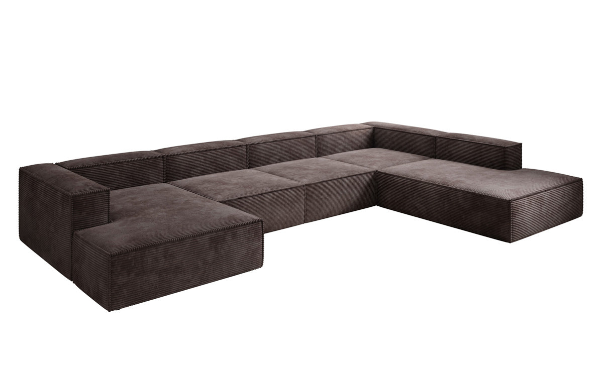 Designer Sofa Lesley U XXL aus Kord