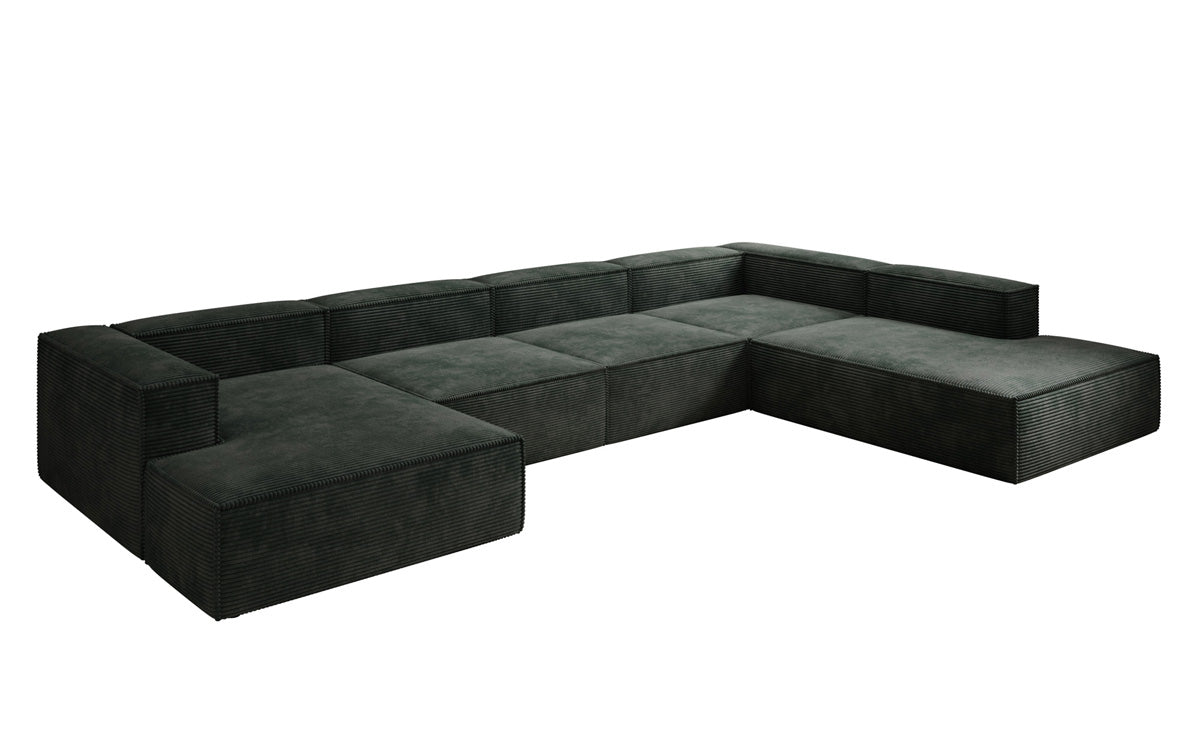 Designer Sofa Lesley U XXL aus Kord