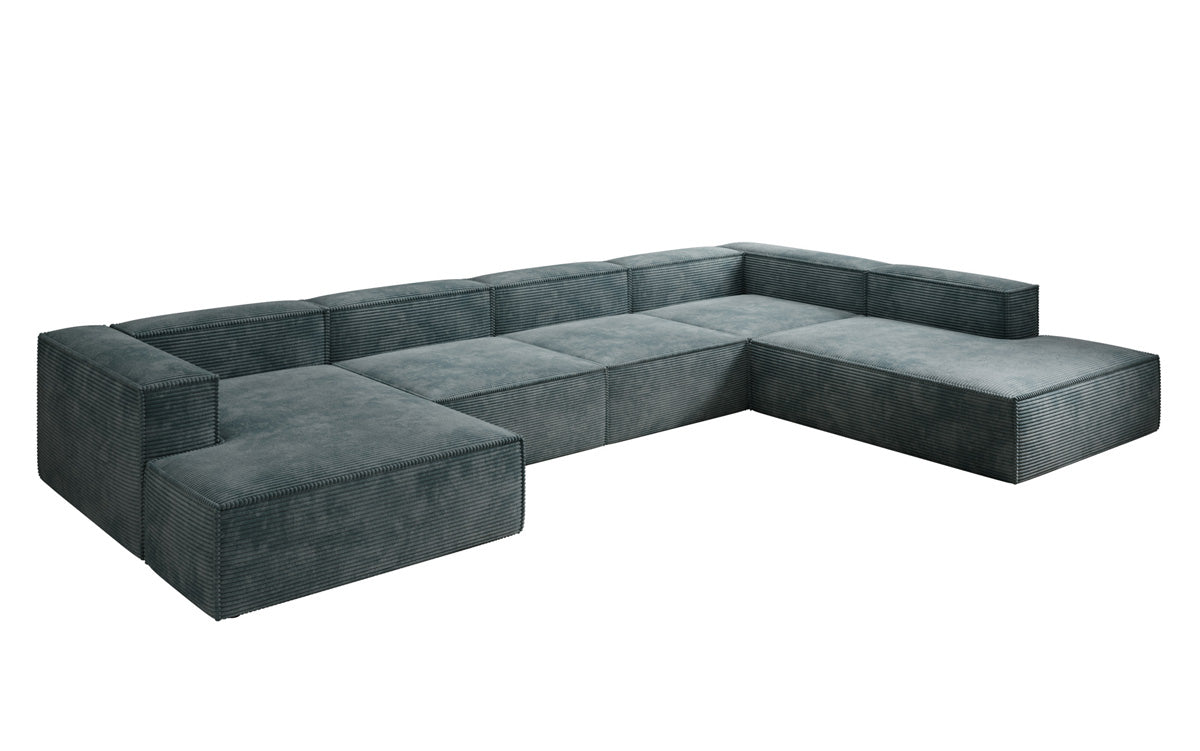 Designer Sofa Lesley U XXL aus Kord