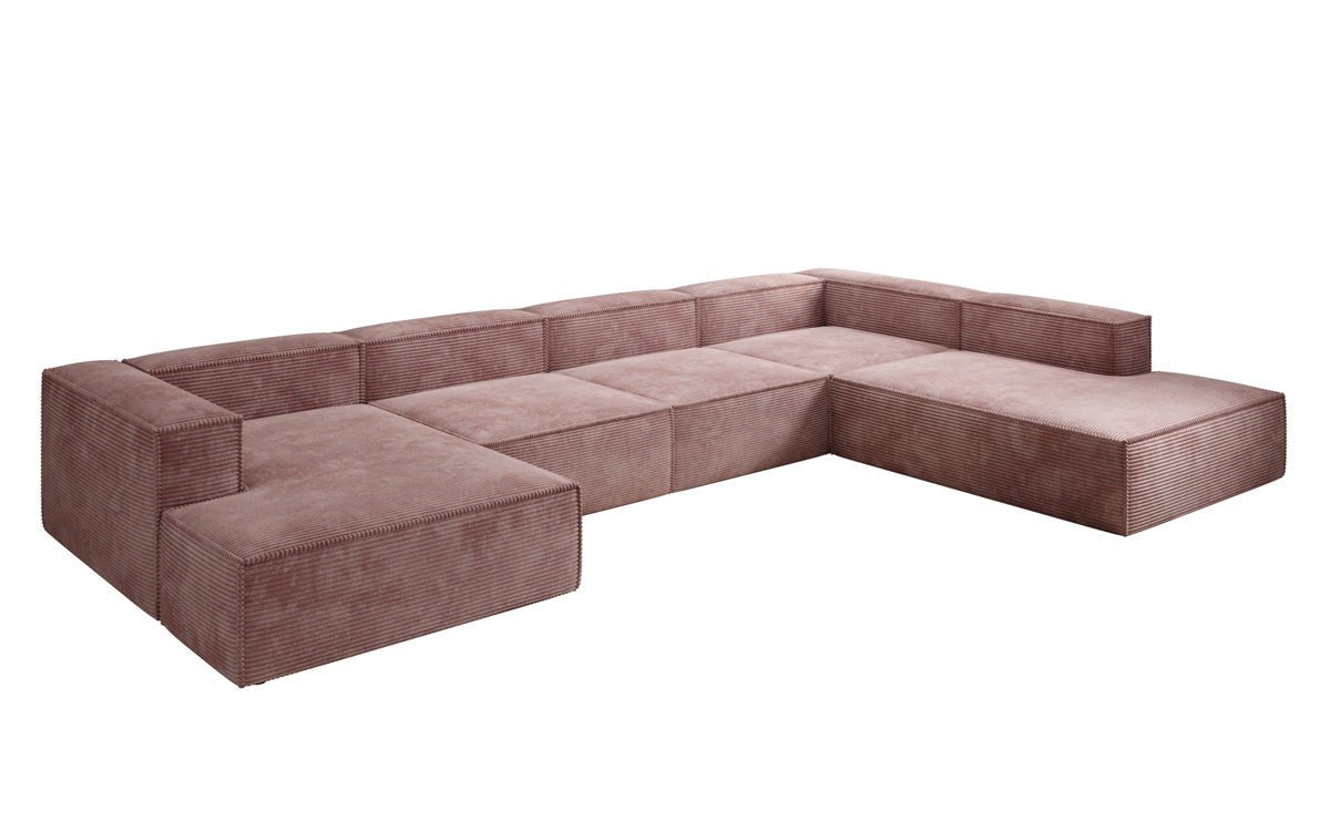 Designer Sofa Lesley U XXL aus Kord