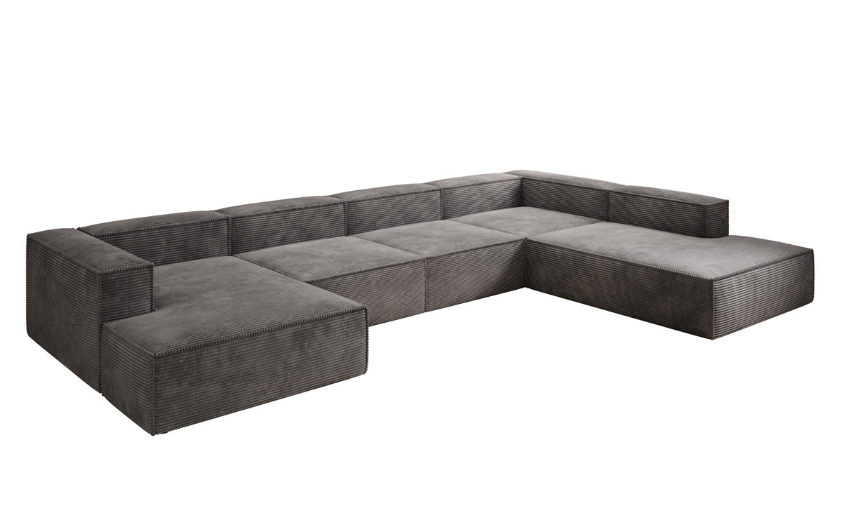 Designer Sofa Lesley U XXL aus Kord