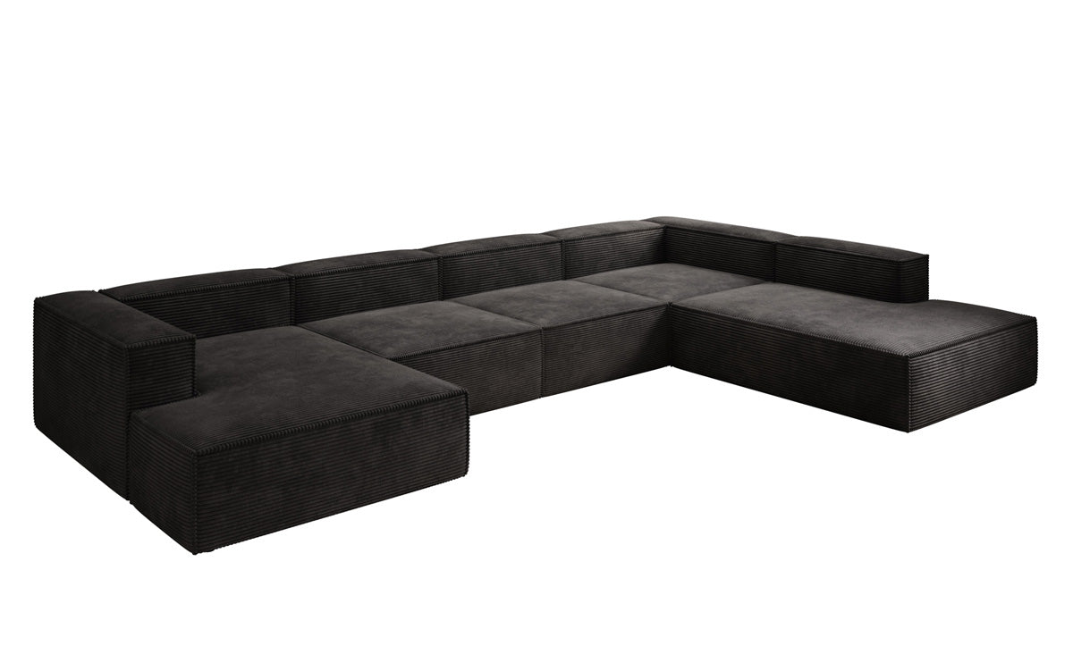 Designer Sofa Lesley U XXL aus Kord