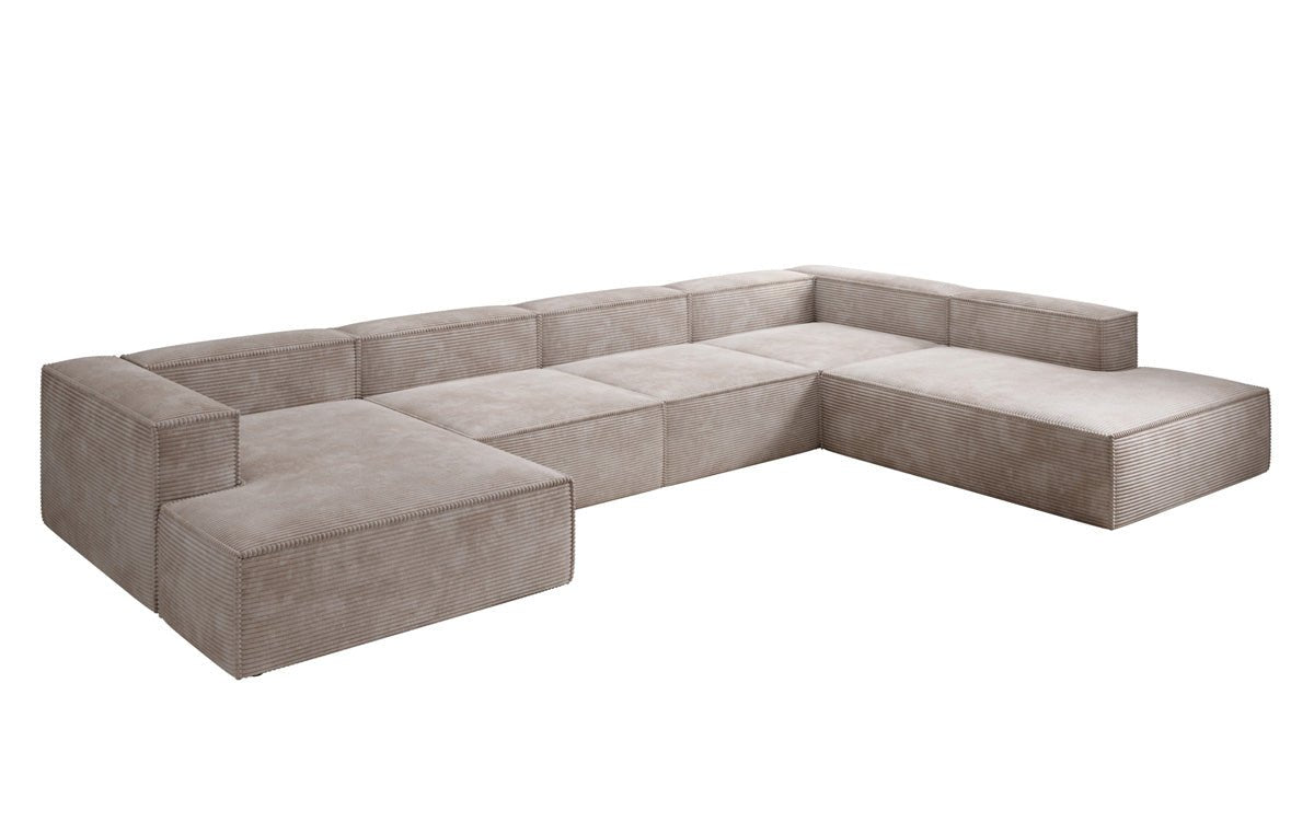 Designer Sofa Lesley U XXL aus Kord