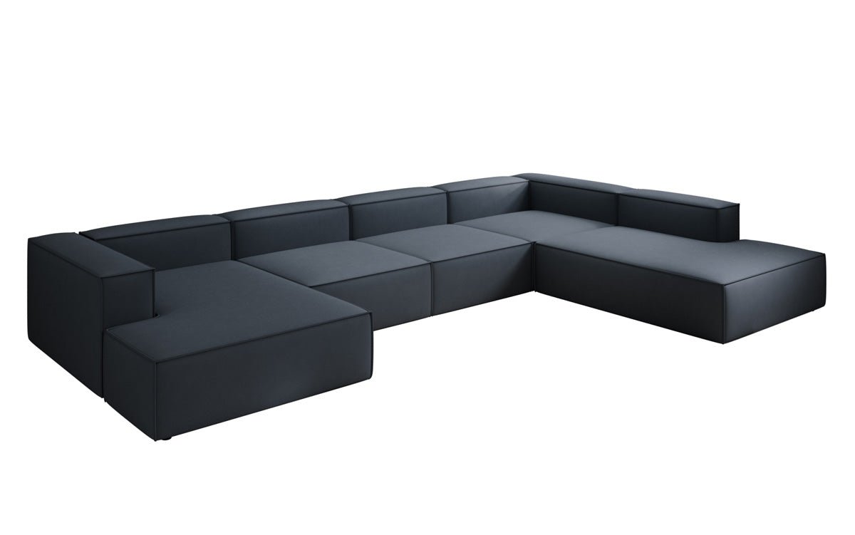 Designer Sofa Lesley U XXL aus Stoff