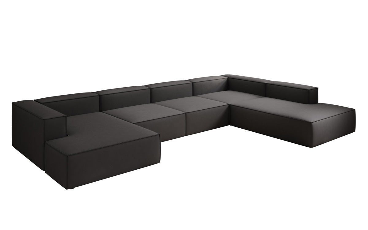 Designer Sofa Lesley U XXL aus Stoff