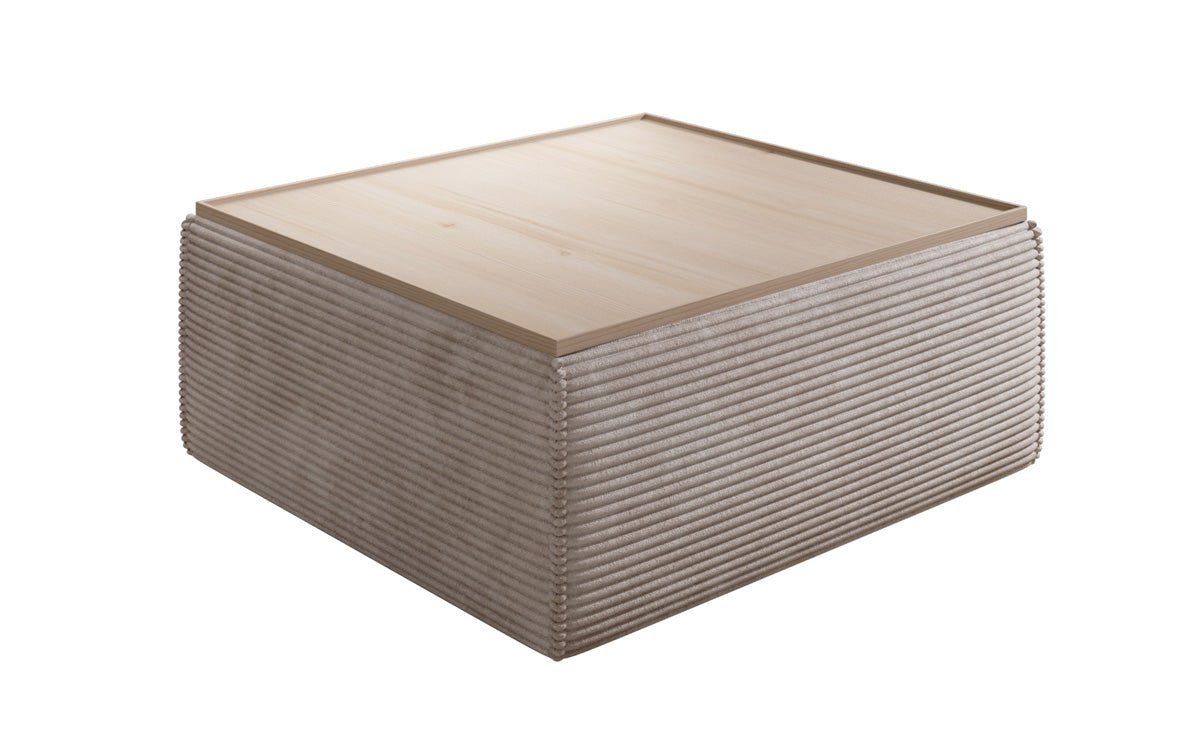 Beistellhocker/Couchtisch Lesley mat Späicherplatz a Cord
