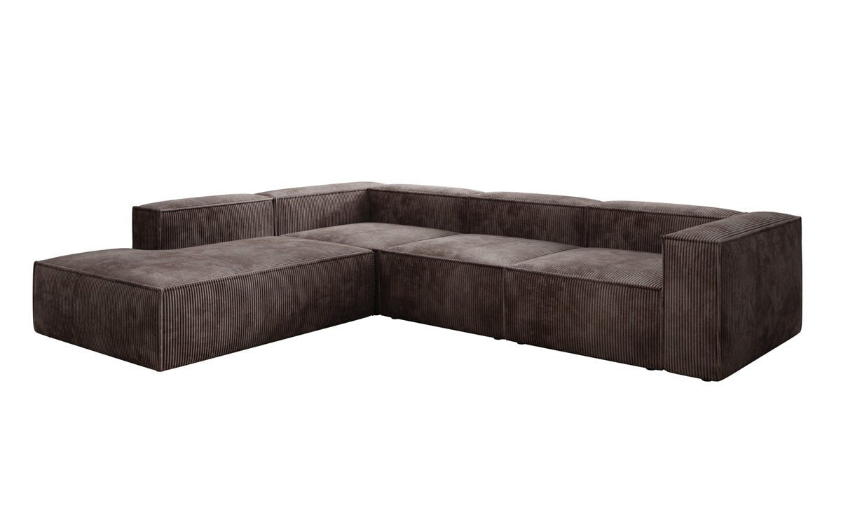 Designer Sofa Lesley L mat laanger Ottomane a Kord