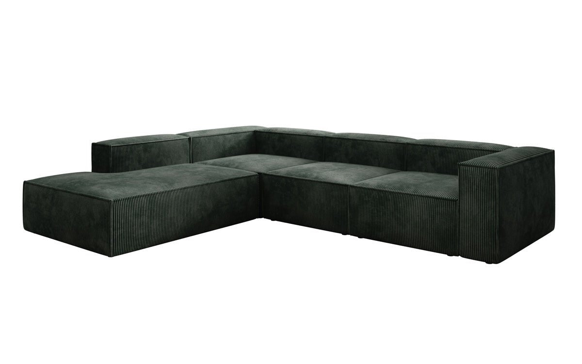 Designer Sofa Lesley L mat laanger Ottomane a Kord