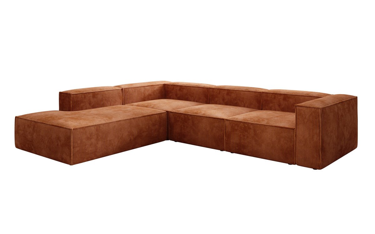 Designer Sofa Lesley L mat laanger Ottomane a Kord