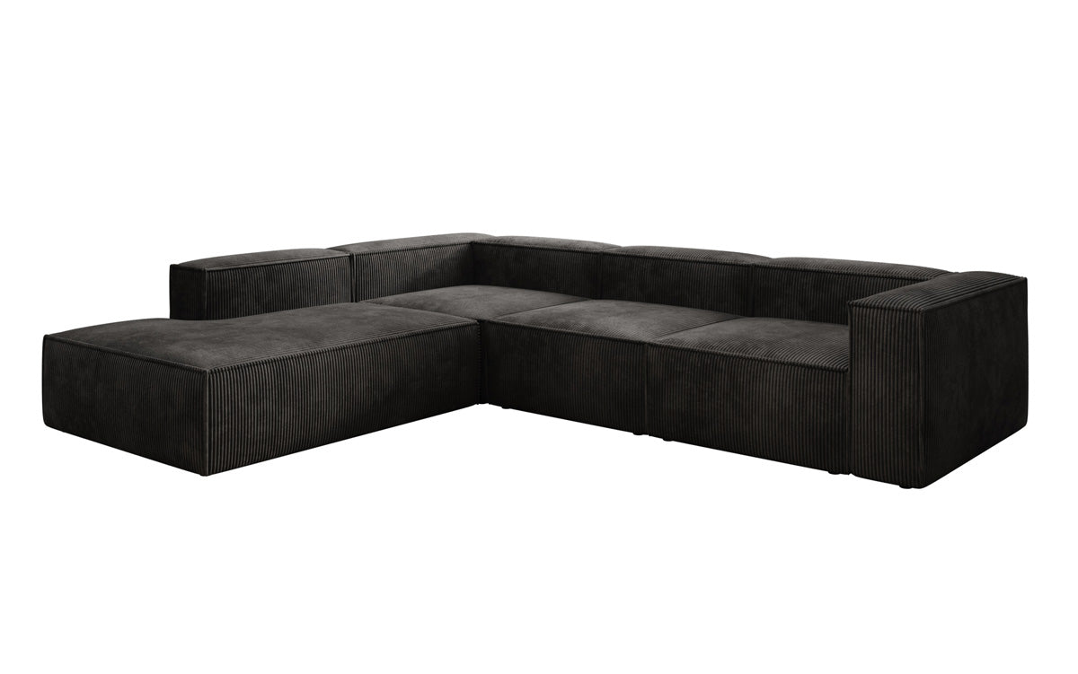 Designer Sofa Lesley L mat laanger Ottomane a Kord