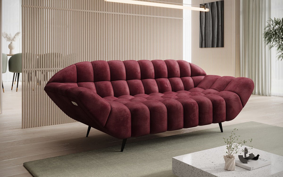 Designer 2 Sitzer Sofa Amora in Samt