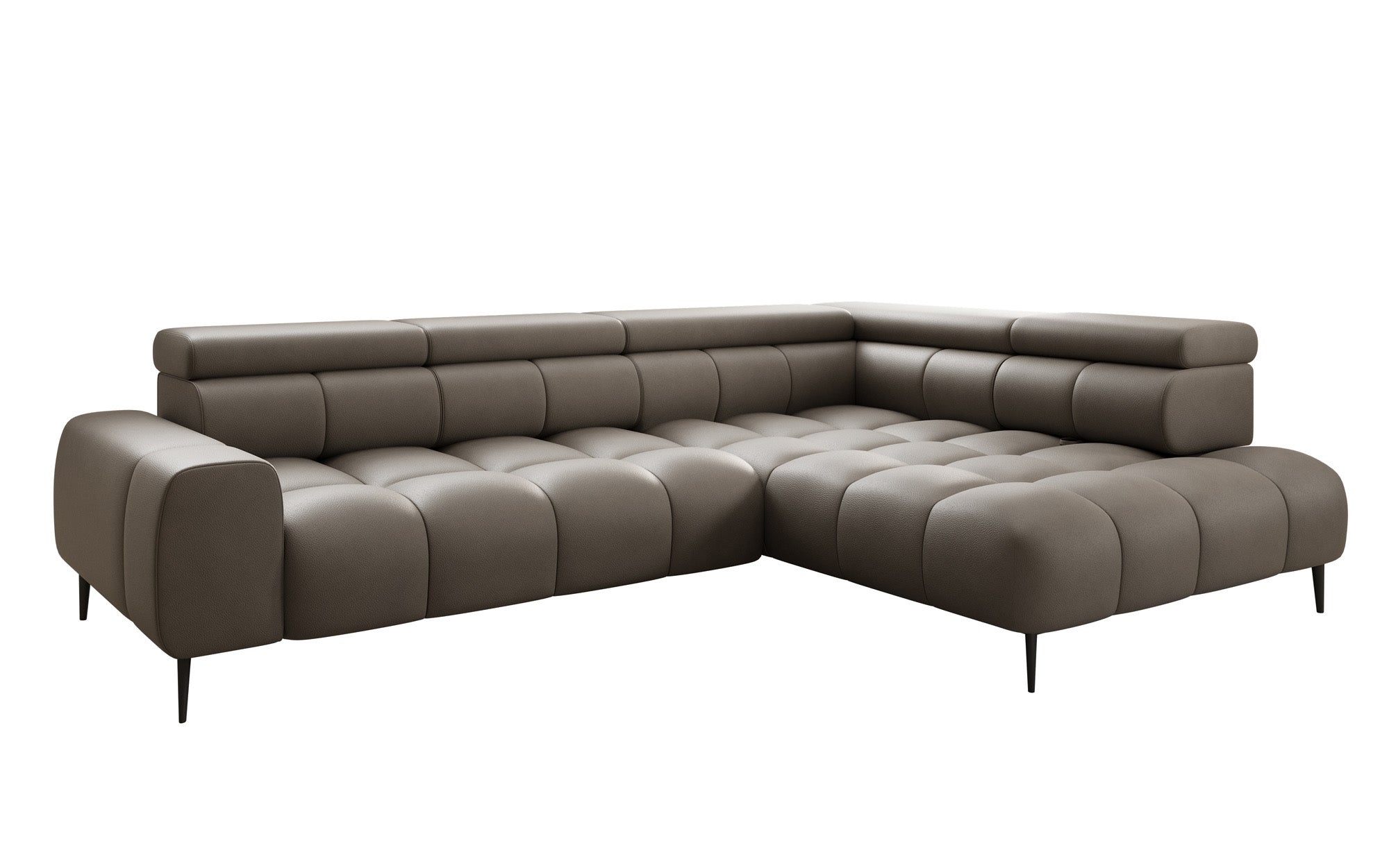 Designer Sofa Ceora L mat elektrescher Schloffunktioun an verstellbarer Récklehne a Echtläder
